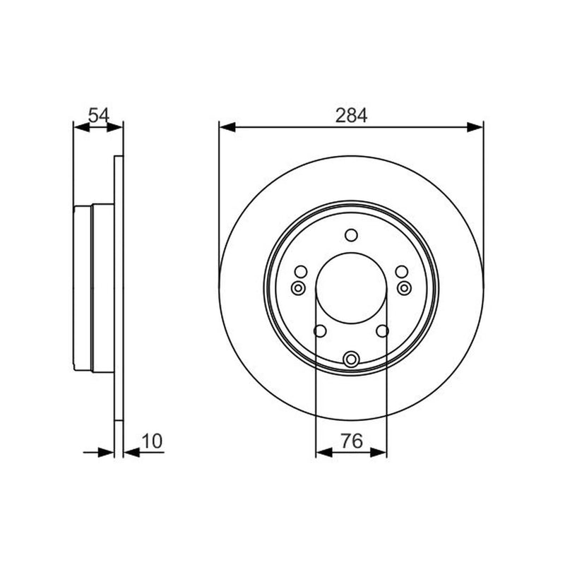 Bosch Front & Rear Brake Discs & Pads fits Hyundai Sonata V 2008-2010 2.0 3.3
