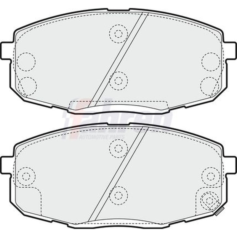 Fahren Front Brake Vented Discs & Pads fits Kia Pro Cee'D 2008-2013 1.4 1.6 2.0