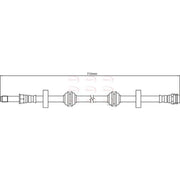 Apec Brake Hydraulic Hose Line Front fits Audi A6 Allroad C7 2012-2016 3.0