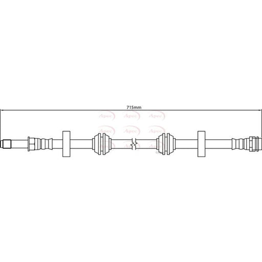 Apec Brake Hydraulic Hose Line Front HOS4172