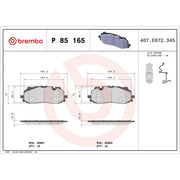 Brembo Front & Rear Pads fits Audi Q3 2019 on 2.5