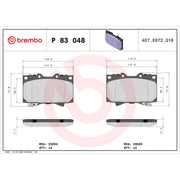 Brembo Front & Rear Pads fits Toyota Land Cruiser 1990-2001 4.2