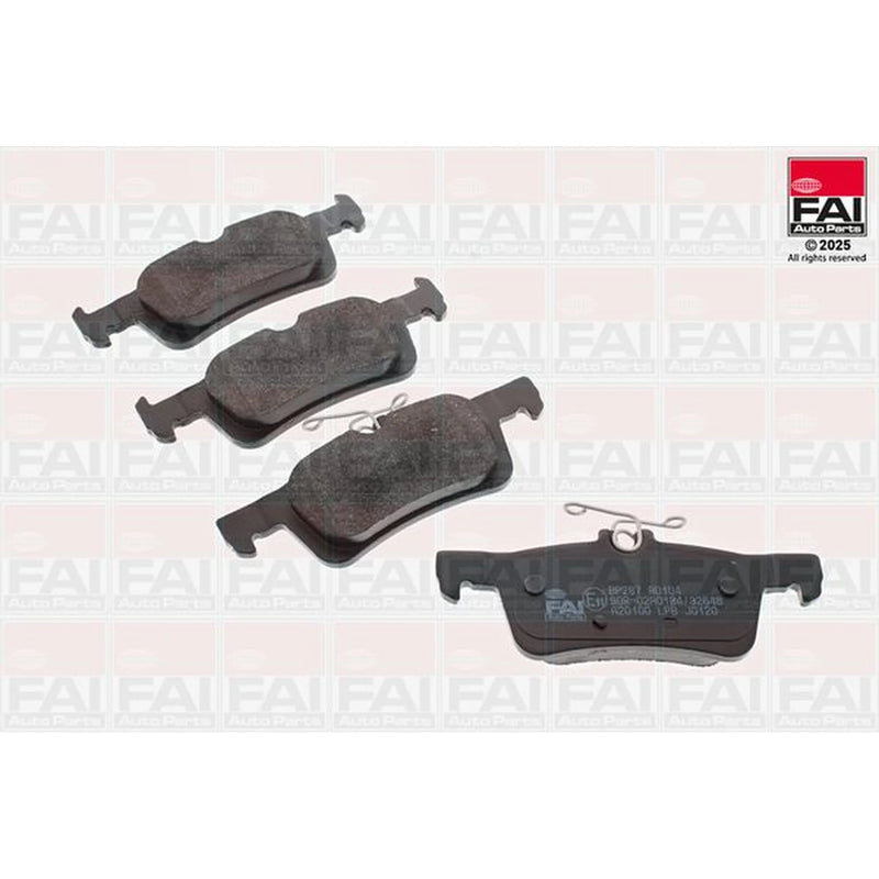 FAI Rear Brake Pad Set fits Ford Fiesta VII 2017-2021 1.0 1.5