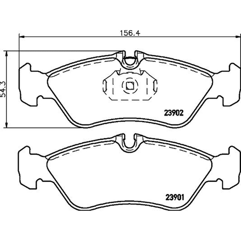 Mintex Rear Brake Pad Set fits Mercedes-Benz Sprinter 3-T 1995-2006
