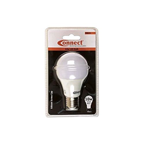 Connect 10W LED Bulb 3000K E27 ES Fitting Warm White 1pc 30626 Tool Connection - Dynamic Drive