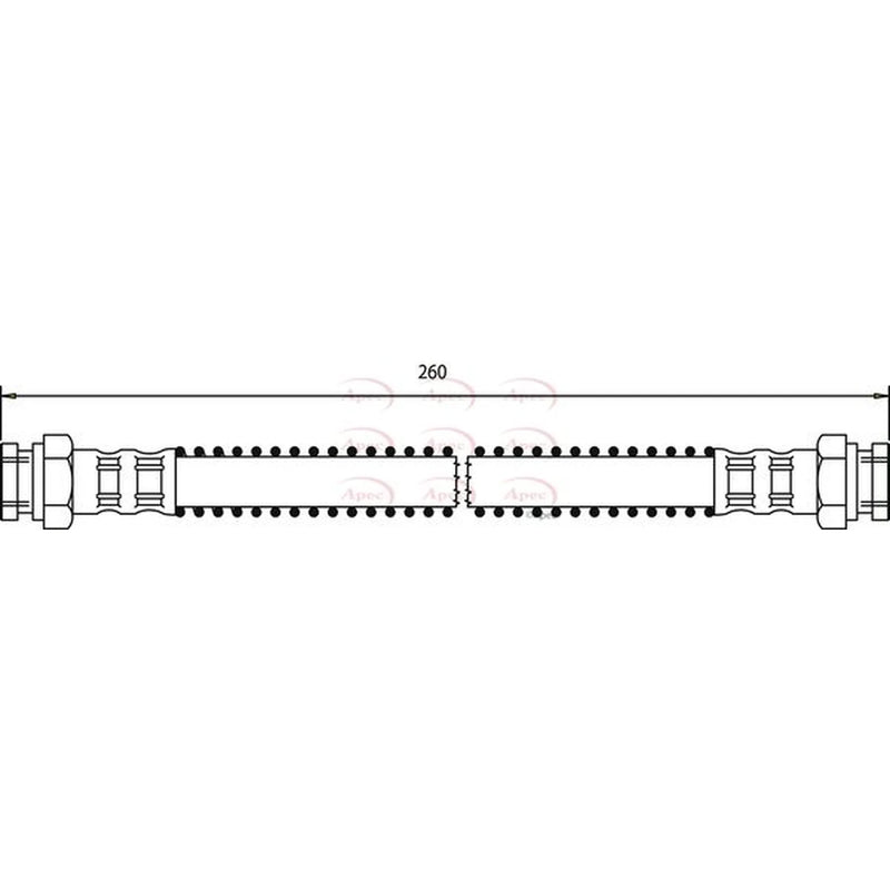 Apec Brake Hydraulic Hose Line Rear Right HOS3444