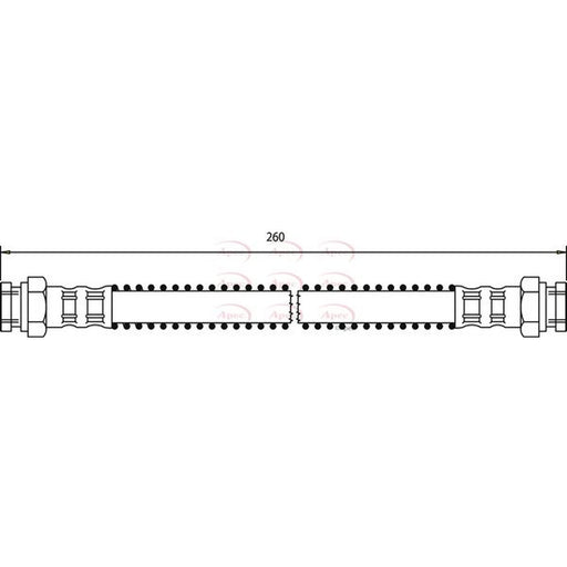 Apec Brake Hydraulic Hose Line Rear Right fits Citroën Ax 1986-1994