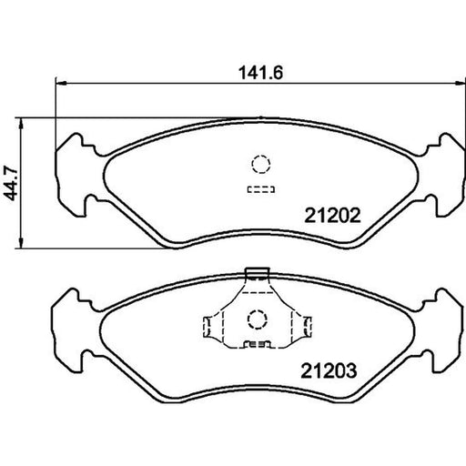 Mintex Front Brake Pad Set fits Ford Courier Box Body/Mpv 1996-2003 1.3 1.4 1.8