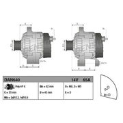 Denso Car Alternator 12V DAN640