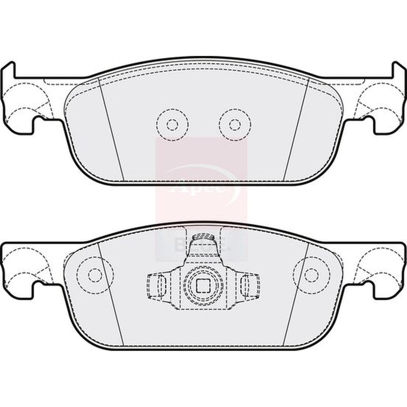 Apec Front Brake Pad Set fits Dacia Logan II 2012 on 1.2 1.5