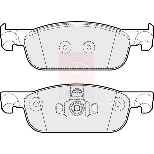 Apec Front Brake Pad Set fits Dacia Logan II 2012 on 1.2 1.5