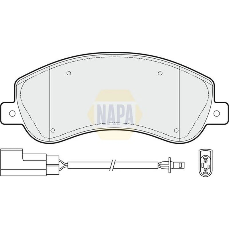NAPA Front Brake Pad Set fits Ford Transit 2006-2014 2.2 2.3 2.4 3.2