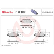 Brembo Rear Brake Internally Vented Discs & Pads fits Nissan Leaf 2010-2017