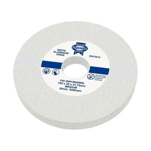 Faithfull General Purpose Grinding Wheel 150 x 20mm White Medium Faithfull - Town Tools
