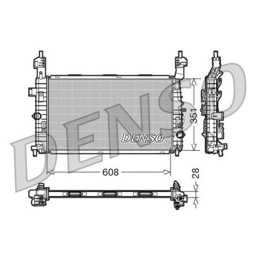 Denso Engine Radiator fits Opel Meriva A 2003-2010 1.7