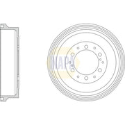 NAPA Brake Drum Assembly Rear fits Toyota Hilux Vigo VII Pickup 2004-2015