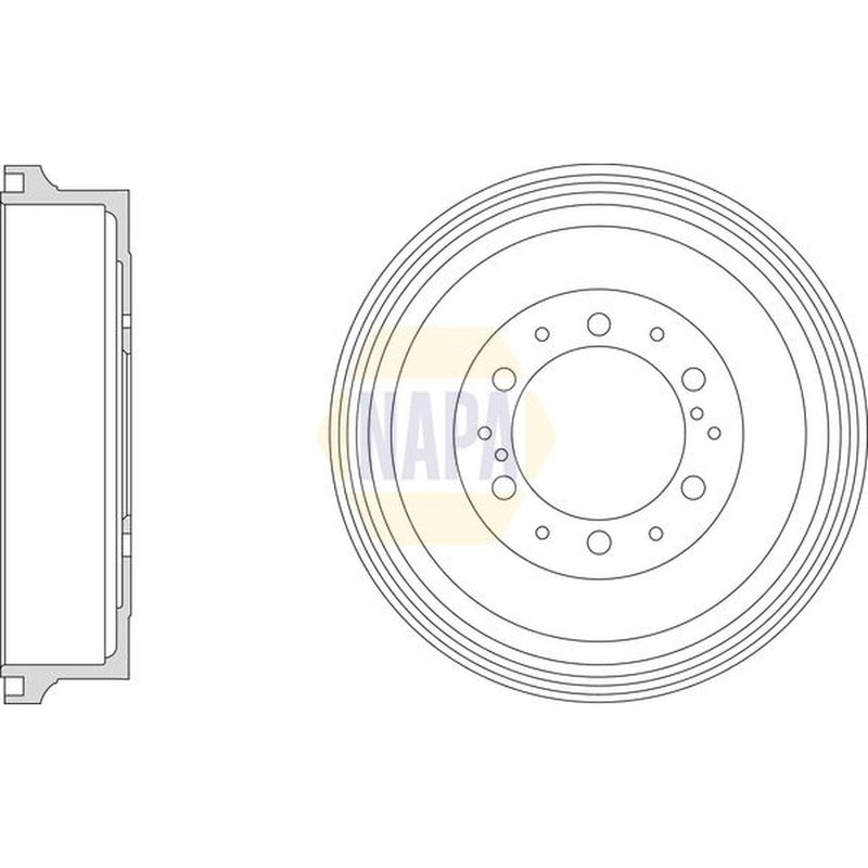 NAPA Brake Drum Assembly Rear fits Toyota Hilux Vigo VII Pickup 2004-2015