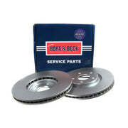 Borg & Beck Front Brake Vented Discs & Pads fits Nissan Juke 2014-2019 1.6
