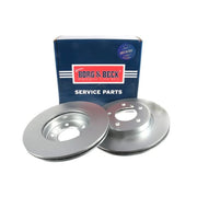 Borg & Beck Front Brake Vented Discs & Pads fits BMW 3 2000-2007
