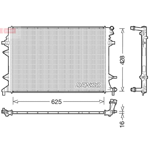 Denso Engine Radiator fits VW Jetta IV 2011-2017 1.4