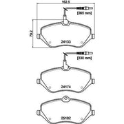 Mintex Front Brake Pad Set fits Citroën C5 III 2010-2015 2.2