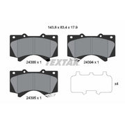 Textar Front Brake Pad Set 2438601