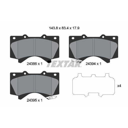 Textar Front Brake Pad Set 2438601