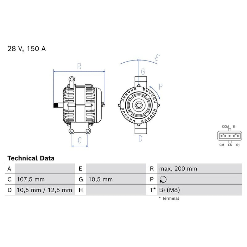 Bosch Car Alternator 12V
