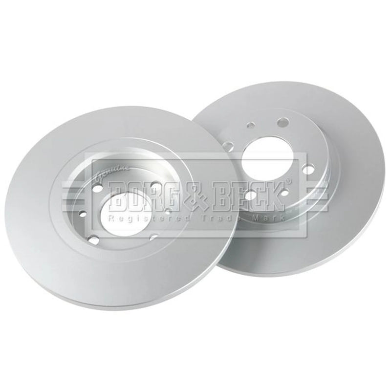 Borg & Beck Front Brake Solid Discs & Pads fits Fiat Punto 1993-2000 1.1 1.2 1.7