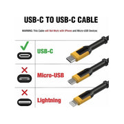 Dewalt Telecoms USB C to USB C Reinforced Charging Cable 1.2m (4ft) DEWALT Telecoms - Dynamic Drive
