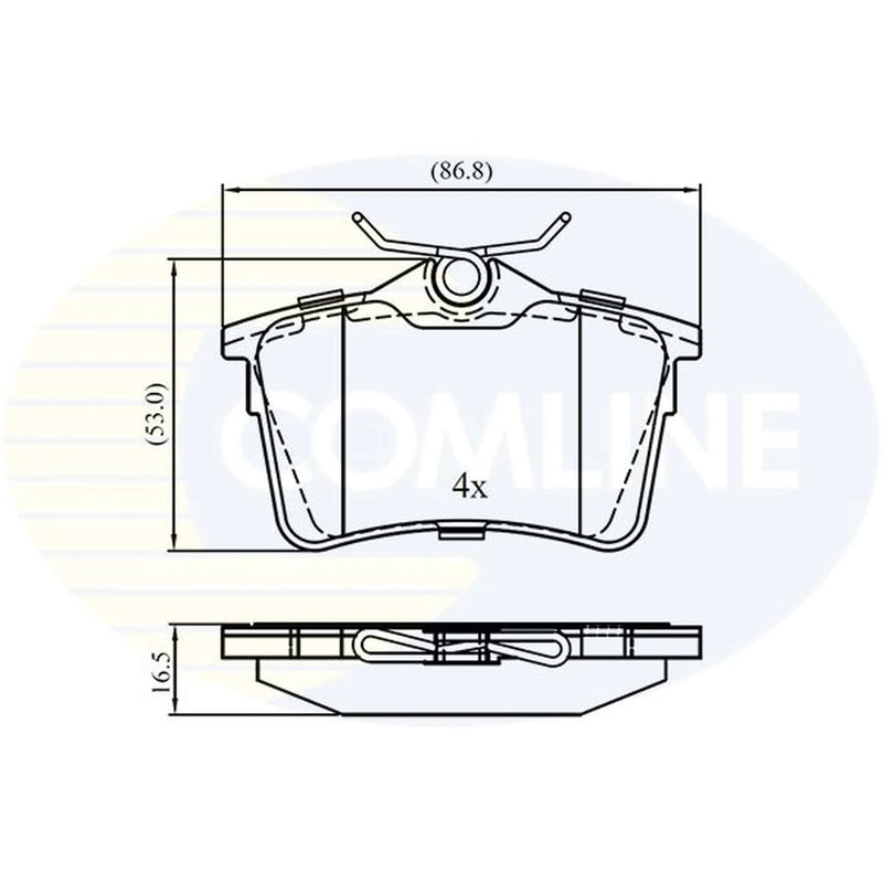 Comline Rear Brake Solid Discs & Pads fits Peugeot 308 Sw I 2013-2014 1.6