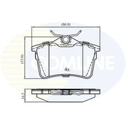 Comline Rear Brake Solid Discs & Pads fits Peugeot 308 I 2010-2014 1.6