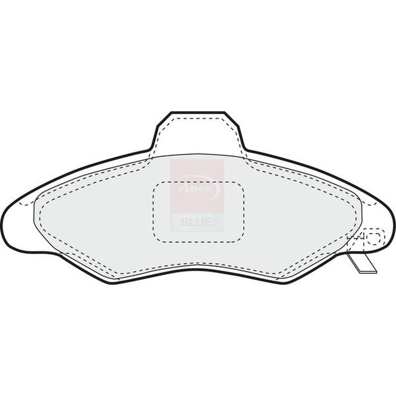 Apec Front Brake Pad Set fits Ford Escort 1995-1999 1.3 1.4 1.6 1.8