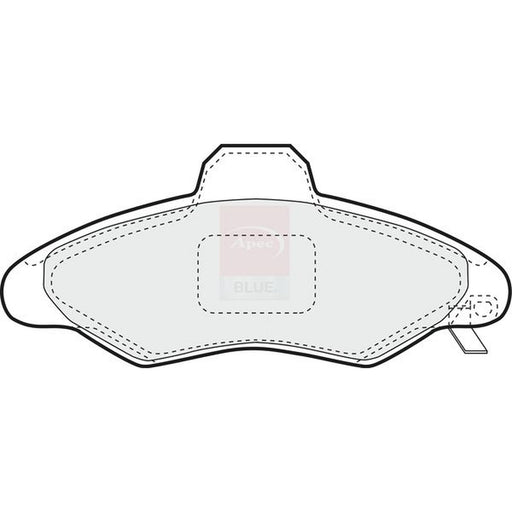 Apec Front Brake Pad Set fits Ford Escort 1995-1999 1.3 1.4 1.6 1.8