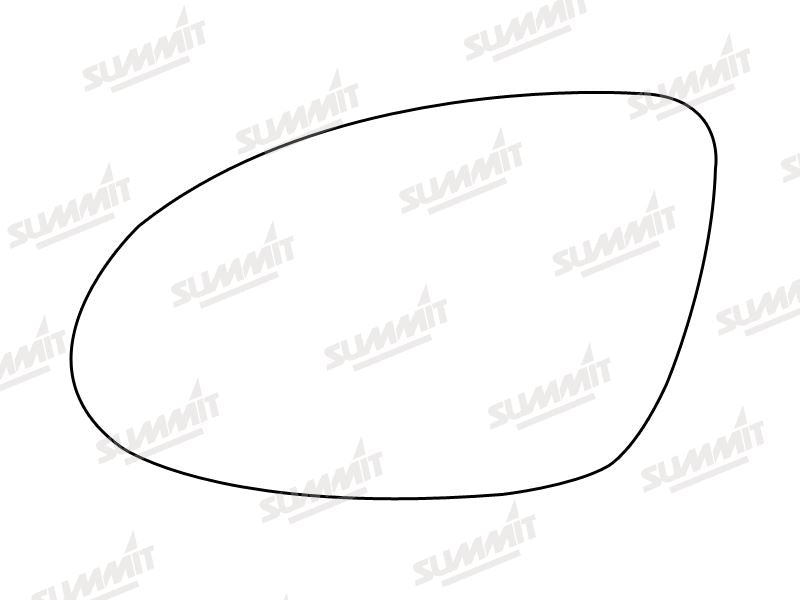 Summit Stick-On Standard Mirror Glass fits Mercedes S Class 99 to 03 LHS Summit - Bars 4 Cars