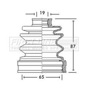 First Line Drive Shaft Bellow Kit Front Left fits Daihatsu Cuore 1998-2000 1.0