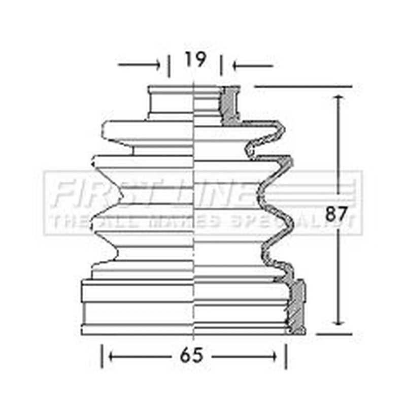 First Line Drive Shaft Bellow Kit Front Left fits Daihatsu Cuore 1998-2000 1.0