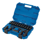 Draper HI-TORQ Metric Deep Impact Socket Set, 1/2" Sq. Dr. (19 Piece) Draper - Dynamic Drive