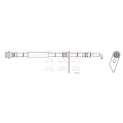 Apec Brake Hydraulic Hose Line Front Right fits Ford Galaxy 2019-2023 2.0