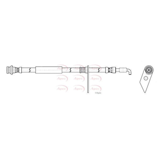 Apec Brake Hydraulic Hose Line Front Right HOS4471