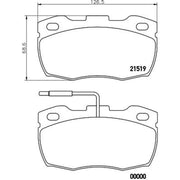 Mintex Front Brake Pad Set fits Land Rover Defender 1990-2016 2.5 3.5 3.9
