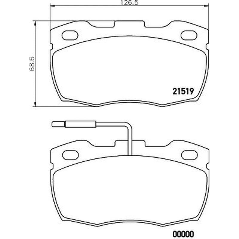 Mintex Front Brake Pad Set fits Land Rover Defender 1990-2016 2.5 3.5 3.9