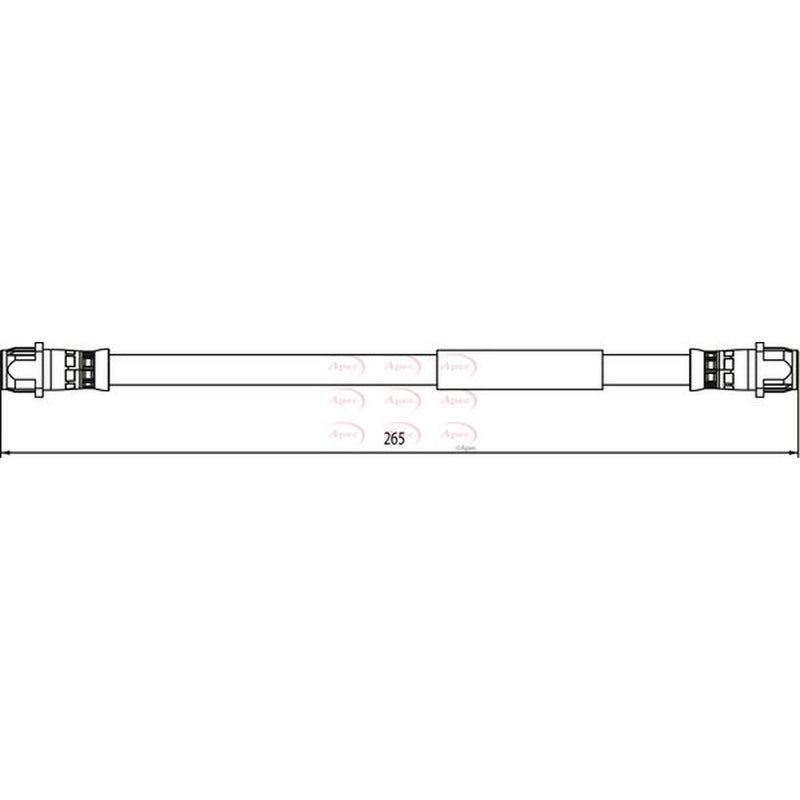 Apec Brake Hydraulic Hose Line Rear fits Citroën Dispatch I 2000-2006 2.0