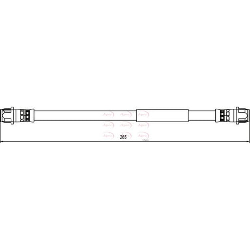 Apec Brake Hydraulic Hose Line Rear fits Citroën Dispatch I 2000-2006 2.0