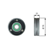 Gates V-Ribbed Belt Deflection/Guide Pulley T36730