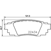 DON Rear Brake Pad Set fits Lexus Es 2018 on