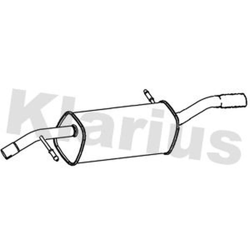 Klarius Box With Tail Pipe Rear fits Citroën C3 II 2012-2016 1.0