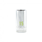 Carlyle Tools 1/4Dr 6Pt 15mm Chrome Socket - image 1