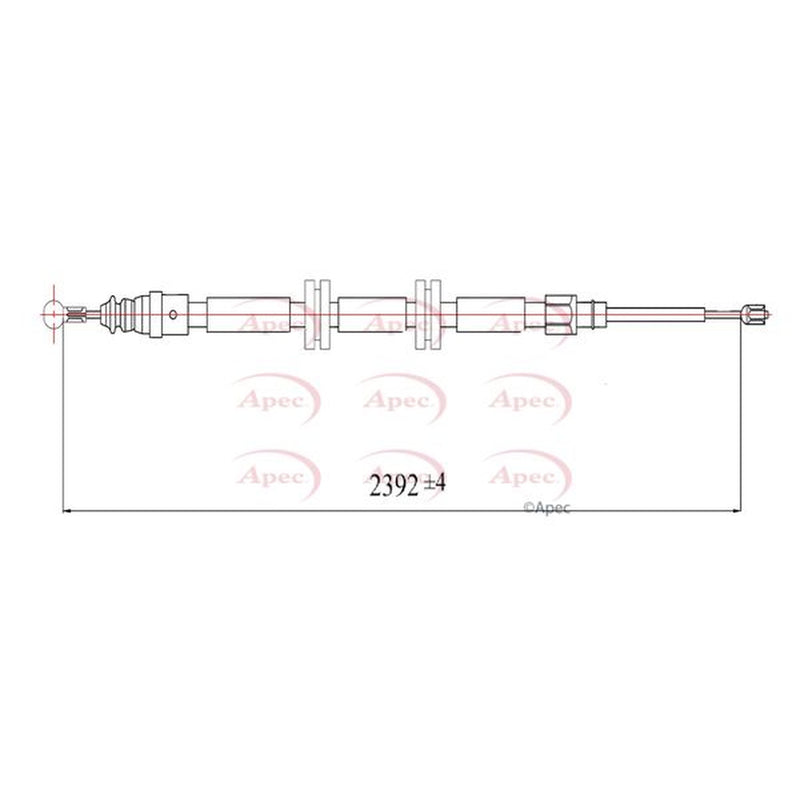 Apec Handbrake Cable Left Rear fits Mercedes-Benz Citan Traveliner 2012-2021