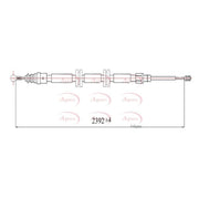 Apec Handbrake Cable Right Rear CAB1677
